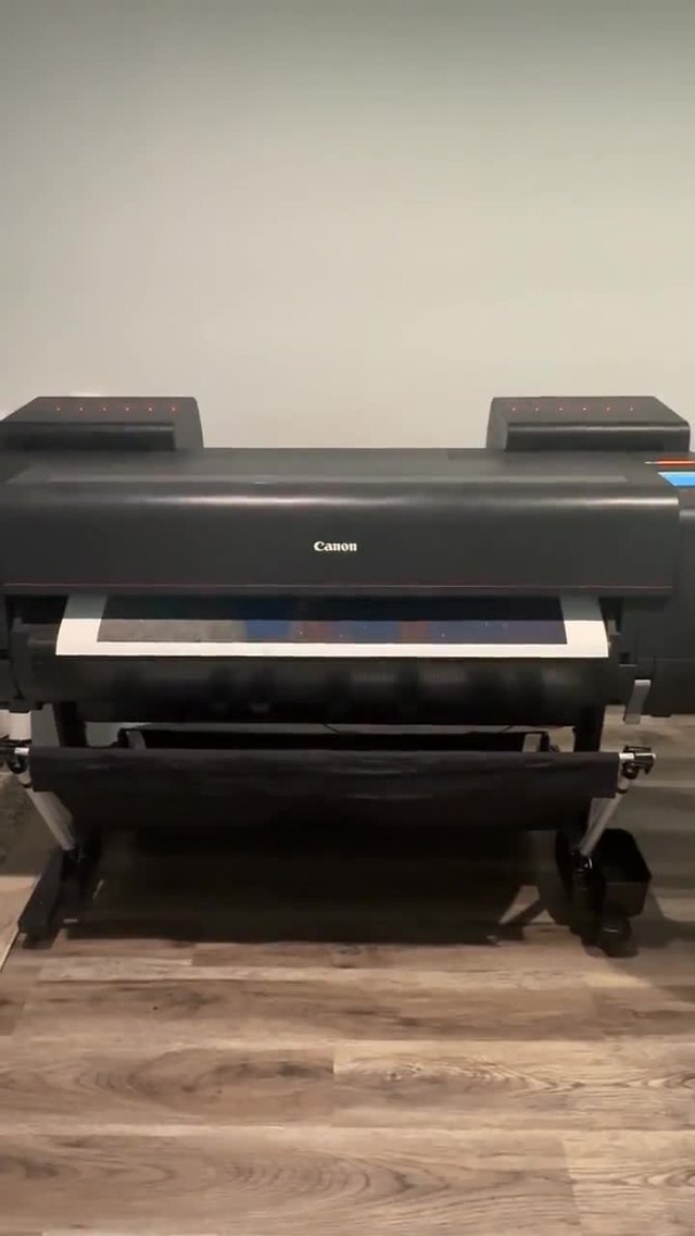 The studio's wide-format Canon printer.